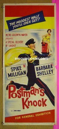 #7734 POSTMAN'S KNOCK Australian daybill movie poster '62 Milligan
