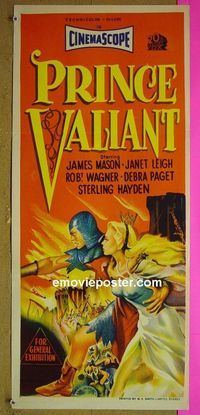#7741 PRINCE VALIANT Australian daybill movie poster '54 Wagner