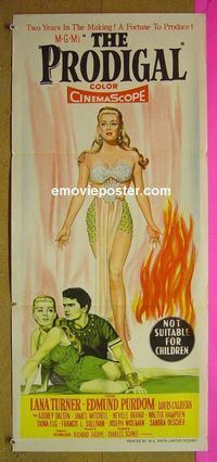 #7743 PRODIGAL Australian daybill movie poster '55 Lana Turner