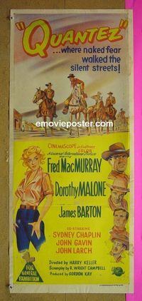 #7747 QUANTEZ Australian daybill movie poster '57 Fred MacMurray