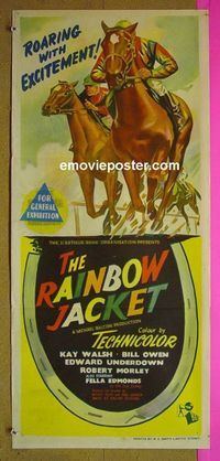 #7757 RAINBOW JACKET Australian daybill movie poster '54 racing!
