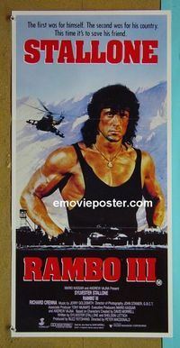 #7760 RAMBO 3 Australian daybill movie poster '88 Sly Stallone