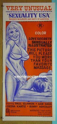 #7811 SEXUALITY USA Australian daybill movie poster '60s sexsexsex