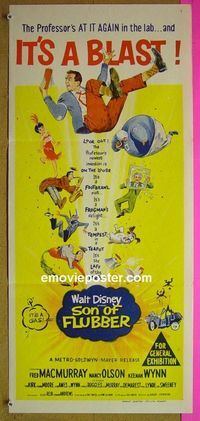 #7848 SON OF FLUBBER Australian daybill movie poster '63 Disney