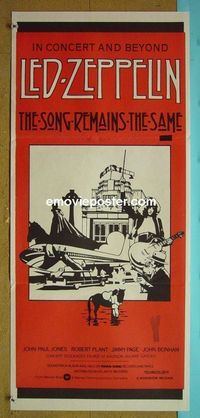 #7851 SONG REMAINS THE SAME Australian daybill movie poster '76