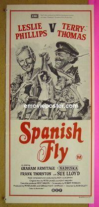 #7853 SPANISH FLY Australian daybill movie poster '76 sex!