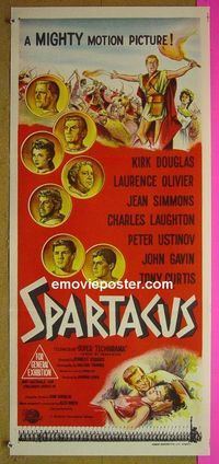 #7854 SPARTACUS Australian daybill movie poster '61 Kubrick
