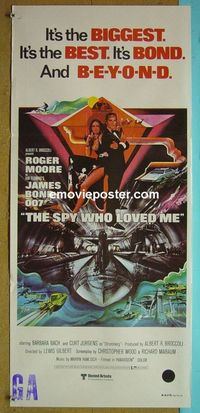 #7860 SPY WHO LOVED ME Australian daybill movie poster '77 Moore