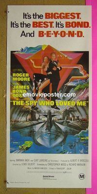 #7859 SPY WHO LOVED ME Australian daybill movie poster R80s Bond