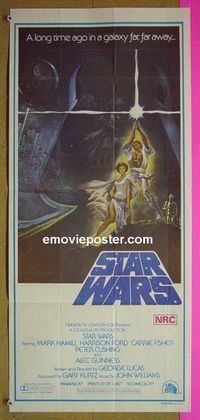 #7868 STAR WARS Australian daybill movie poster #1 '77 Lucas, Ford