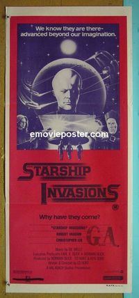 #7872 STARSHIP INVASIONS Australian daybill movie poster '77 Lee