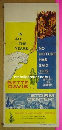 #7877 STORM CENTER Australian daybill movie poster '56 Davis, Keith