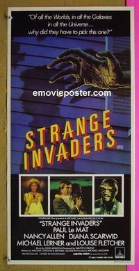 #7879 STRANGE INVADERS Australian daybill movie poster '83 Le Mat