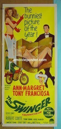 #7892 SWINGER Australian daybill movie poster '66 Ann-Margret