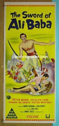 #7894 SWORD OF ALI BABA Australian daybill movie poster '65 Mann