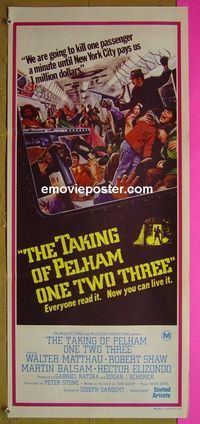 #7895 TAKING OF PELHAM 1 2 3 Australian daybill movie poster '74