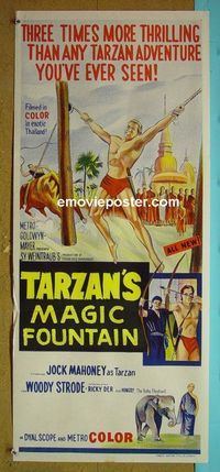 #7902 TARZAN'S 3 CHALLENGES Australian daybill movie poster '63