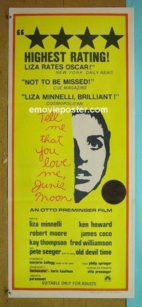 #7905 TELL ME THAT YOU LOVE ME JUNIE MOON Australian daybill movie poster