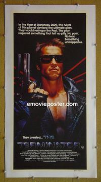 #7039 TERMINATOR linenbacked Australian daybill movie poster '84 Arnold