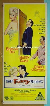 #7908 THAT FUNNY FEELING Australian daybill movie poster '65 Dee