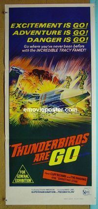 #7923 THUNDERBIRDS ARE GO Australian daybill movie poster '66