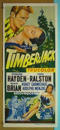 #7927 TIMBERJACK Australian daybill movie poster '55 Hayden