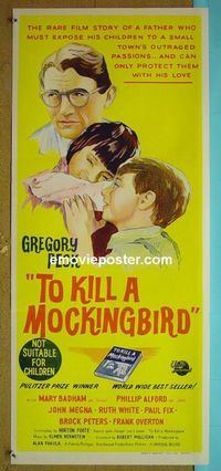 #7929 TO KILL A MOCKINGBIRD Australian daybill movie poster '63