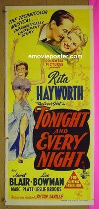 #7933 TONIGHT & EVERY NIGHT Australian daybill movie poster '45