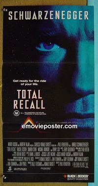 #7938 TOTAL RECALL Australian daybill movie poster '90 Arnold