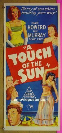 #7939 TOUCH OF THE SUN Australian daybill movie poster '56 Howerd