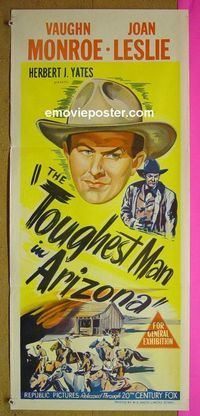 #7940 TOUGHEST MAN IN ARIZONA Australian daybill movie poster '52
