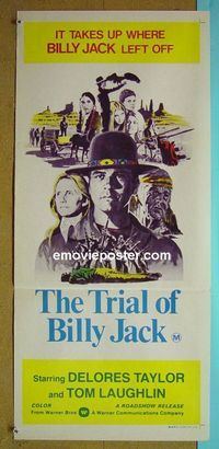 #7944 TRIAL OF BILLY JACK Australian daybill movie poster 75