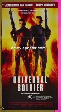 #7951 UNIVERSAL SOLDIER Australian daybill movie poster '92 Van Damme