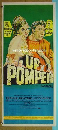 #7952 UP POMPEII Australian daybill movie poster '71 Julie Ege