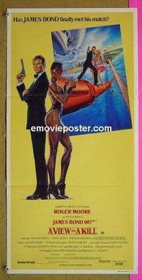 #7961 VIEW TO A KILL Australian daybill movie poster '85 Moore