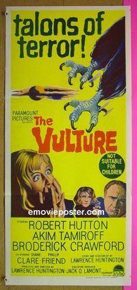 #7966 VULTURE Australian daybill movie poster '66 Hutton, Tamiroff
