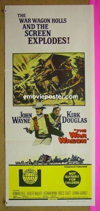 #7975 WAR WAGON Australian daybill movie poster '67 John Wayne