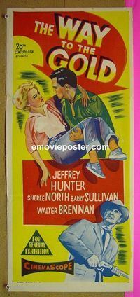 #7977 WAY TO THE GOLD Australian daybill movie poster '57 Hunter