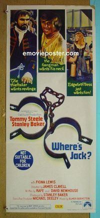 #7983 WHERE'S JACK Australian daybill movie poster '69 Clavell