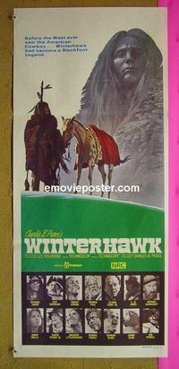 #7988 WINTERHAWK Australian daybill movie poster '75 Erickson