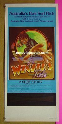 #7066 WINTER'S TALE Australian daybill movie poster '70s surfing!