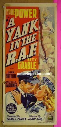 #7996 YANK IN THE RAF Australian daybill movie poster '41 Power