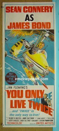 #8002 YOU ONLY LIVE TWICE Australian daybill movie poster '67 Bond
