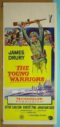 #8009 YOUNG WARRIORS Australian daybill movie poster '66 Drury