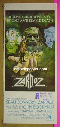 #8012 ZARDOZ Australian daybill movie poster '74 Sean Connery