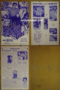 #A132 BOMBA & THE JUNGLE GIRL pressbook '53 Sheffield