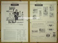#A256 DR NO pressbook '62 Sean Connery, James Bond