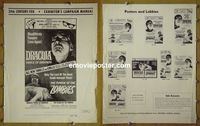 #A259 DRACULA PRINCE OF DARKNESS/PLAGUE OF THE ZOMBIES pressbook '66