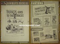 #A293 FRANCIS GOES TO THE RACES pressbook '51 Laurie