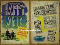 #A358 HAPPY LAND pressbook '43 Don Ameche, F. Dee
